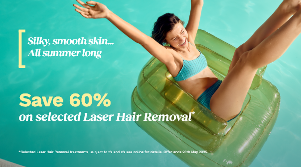 Buy 6 & Save 60% on Selected Laser Hair Removal Treatments*