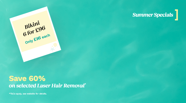 Buy 6 & Save 60% on Selected Laser Hair Removal Treatments*